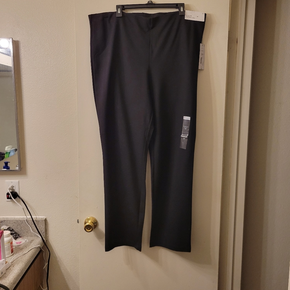 Liz Claiborne Alexis Straight Leg Mid Rise Pull on Pant sz 2X